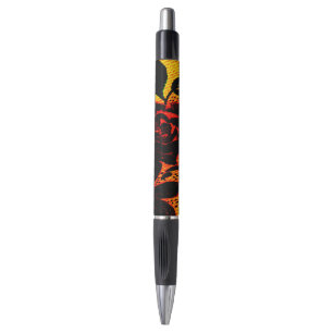 Gothic Black and Fire Roos Illustration Pen