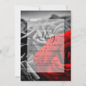 Gothic Black and Red Roses Gothic Wedding Invite (Voorkant)
