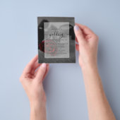 Gothic Black and Red Roses Gothic Wedding Invite Flyer (Hand)