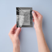 Gothic Black and White Roses Gothic Wedding Invite Flyer (Hand)