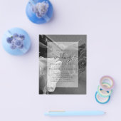 Gothic Black and White Roses Gothic Wedding Invite Flyer (Enkel)