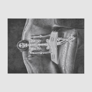 Gothic Black and White Skeleton Tissuepapier