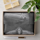 Gothic  Black and White Skeleton Tissuepapier (Geschenk)