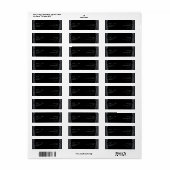 Gothic Black Bachelorette Party Return Address Etiket (Full Sheet)