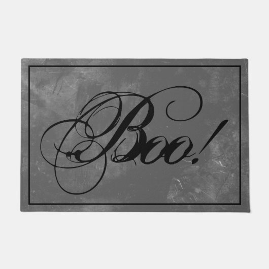 Gothic Black Boo Halloween Deurmat (Voorkant)