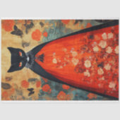 Gothic Black Cat Decoupage Tissuepapier (Voorkant)