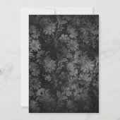 Gothic Black Damask Halloween Costume Kaart (Achterkant)