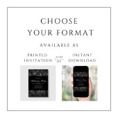 Gothic Black Damask Halloween Party Invitation Kaart