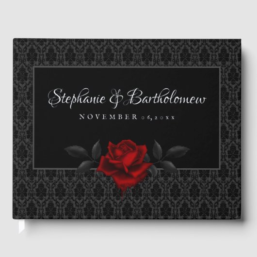 Gothic Black Damask Rose Wedding (Recto)