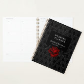 Gothic Black Damask Rose Wedding Planner (Display)