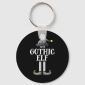 Gothic Black Elf Matching Family Group Christmas P Sleutelhanger (Voorkant)