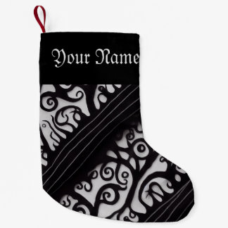 Gothic Black en White Kerstmis stoppen Kleine Kerstsok