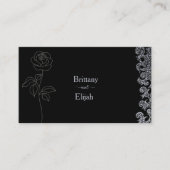 Gothic Black Floral Bachelorette Party Game Plaatskaartje (Voorkant)