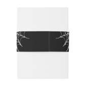 Gothic Black HalloWedding Uitnodiging buikbanden Uitnodigingen Wikkel (Achterkant Voorbeeld)