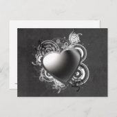 Gothic Black Heart Briefkaart (Voorkant / Achterkant)