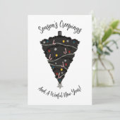 Gothic Black kerstboomvakantie Kaart (Staand voorkant)