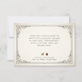 Gothic Black Lace Blood Red Bone Bedankkaart (Achterkant)