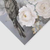 Gothic Black Ravens & White Flowers  Tissuepapier (Detail)