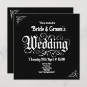 Gothic Black Rock Metal Wedding Gepersonaliseerde  (Voorkant / Achterkant)