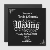 Gothic Black Rock Metal Wedding Gepersonaliseerde  (Voorkant / Achterkant)