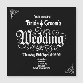 Gothic Black Rock Metal Wedding Gepersonaliseerde 