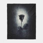 Gothic Black Roos Driving Blood Macabre Fleece Deken (Voorkant)