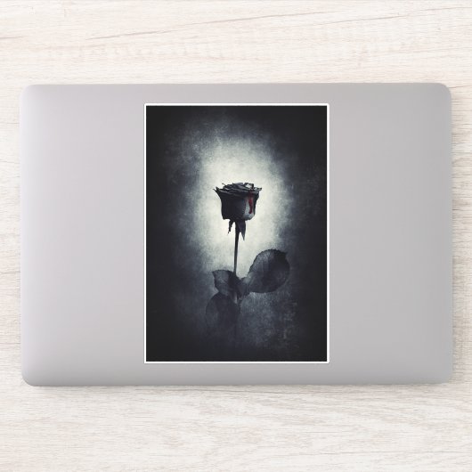 Gothic Black Roos Driving Blood Macabre Sticker (Computer)