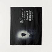 Gothic Black Roos Driving Blood Macabre Wedding Wandkleed (Voorkant)