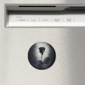 Gothic Black Roos Driving Blood on Black Grunge Magneet (Insitu (Vaatwasser))