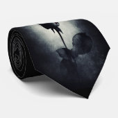 Gothic Black Roos Driving Blood on Black Grunge Stropdas (Opgerold)