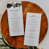 Gothic Black Roos Halloween Wedding Ceremony Programma
