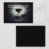 Gothic Black Roos na begrafenis bedankt kaarten Notitiekaartje (Voorkant / Achterkant)