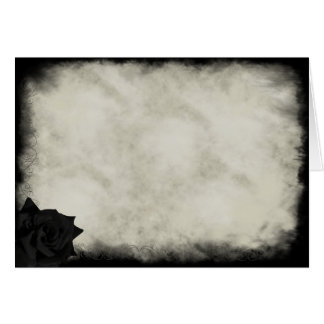 Gothic Black Roos Scroll Card