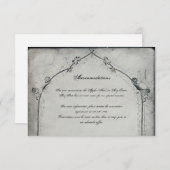 Gothic Black Roos Trellis Wedding Insert Informatiekaartje (Voorkant / Achterkant)