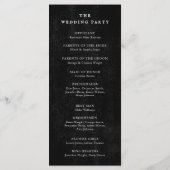 Gothic Black Roos Wedding Ceremony Programma (Achterkant)