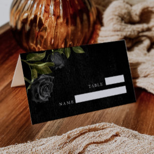 Gothic Black Roos Wedding Table Number