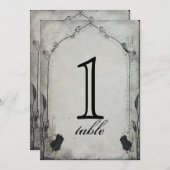 Gothic Black Rose Trellis Tafelnummer Jubileum (Voorkant / Achterkant)