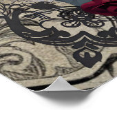 Gothic Black Roses Raven Art Poster (Hoek)