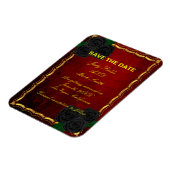 Gothic Black Rozen Blood Red Wedden Save the Date Magneet (Linkerzijde)