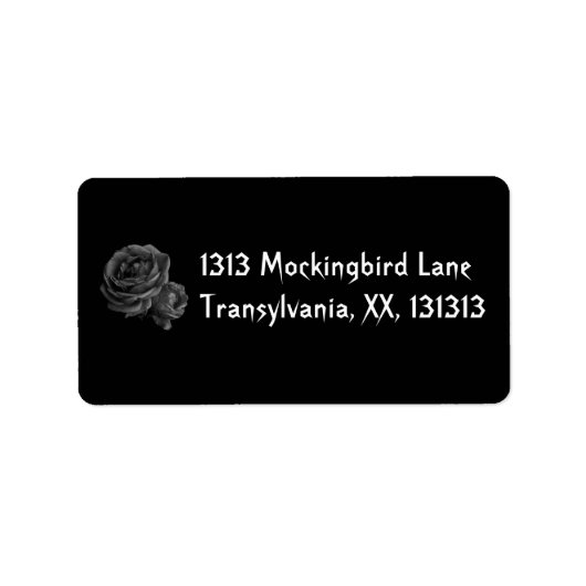 Gothic Black Rozen Etiket (Voorkant)