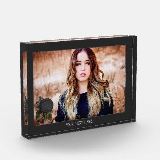 gothic Black Rozen Foto gepersonaliseerd (Links)