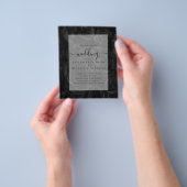 Gothic Black Rozen Gothic Wedding Invite Flyer (Hand)
