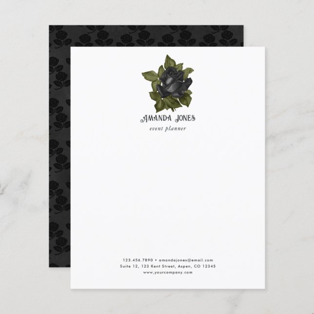  Gothic Black Rozen op maat (Voorkant / Achterkant)