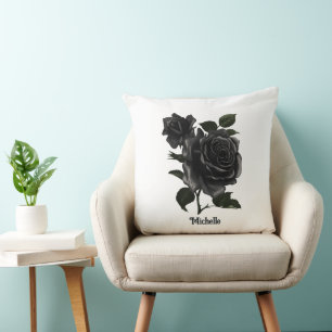 Gothic Black Rozen op maat Kussen
