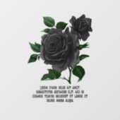  Gothic Black Rozen op maat Raamsticker (Vel)