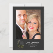 Gothic Black Rozen Weddenfoto Aankondiging (Voorkant)