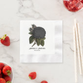  Gothic Black Rozen Wedding Servet (Insitu)