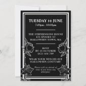 Gothic Black Talking Board Spooky Halloween Party Kaart (Achterkant)