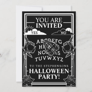 Gothic Black Talking Board Spooky Halloween Party Kaart