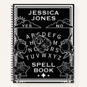 Gothic Black White Talking Board Naam Spell Notitieboek (Voorkant)